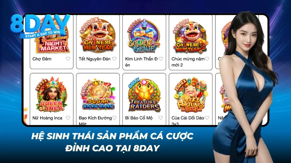 Hệ sinh thái cá cược đặc biệt lôi cuốn tại 8DAY